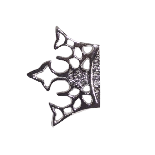 BRASS NAPKIN RING CROWN (SILVER) SET OF 4